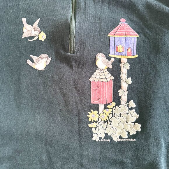 Vintage Morning Sun, Birdhouse Quarter Zip Sweatshirt - Picture 4 of 4